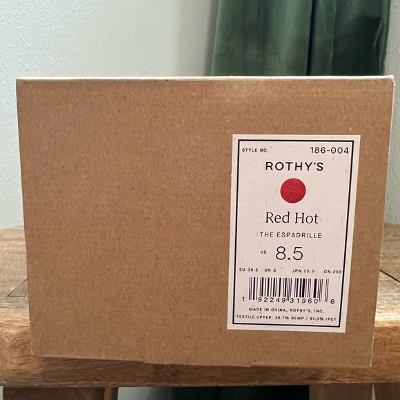Rothy’s The Espadrille size 8.5 in Red Hot - Picture 2 of 7